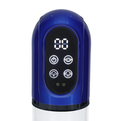 Engage - Automatische Waterdichte Penis Pomp en Masturbator - Metallic Blauw - Afbeelding 7