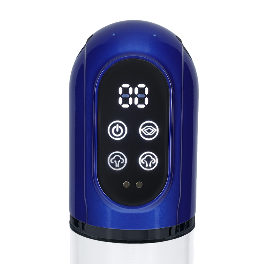 Engage - Automatische Waterdichte Penis Pomp en Masturbator - Metallic Blauw - Afbeelding 7