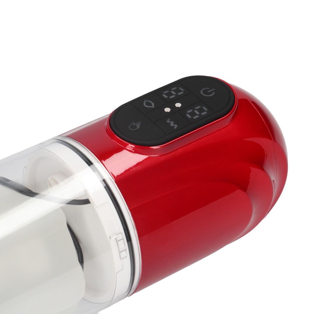 TechnoThrust - Automatische Waterdichte Masturbator Pomp - Metallic Rood - Afbeelding 7