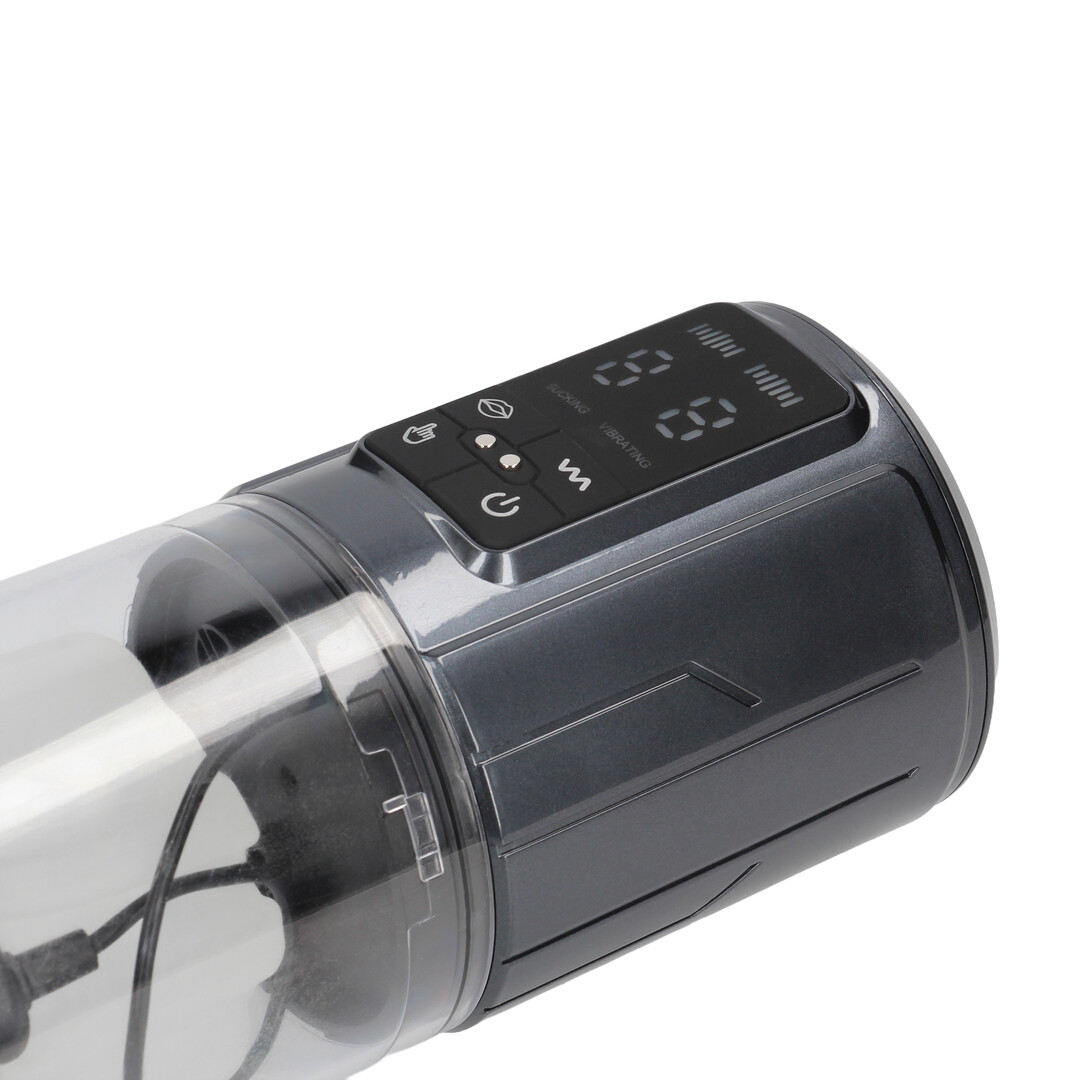 UltraLift - Automatische Waterdichte Masturbator Pomp - Gun Metal - Afbeelding 7