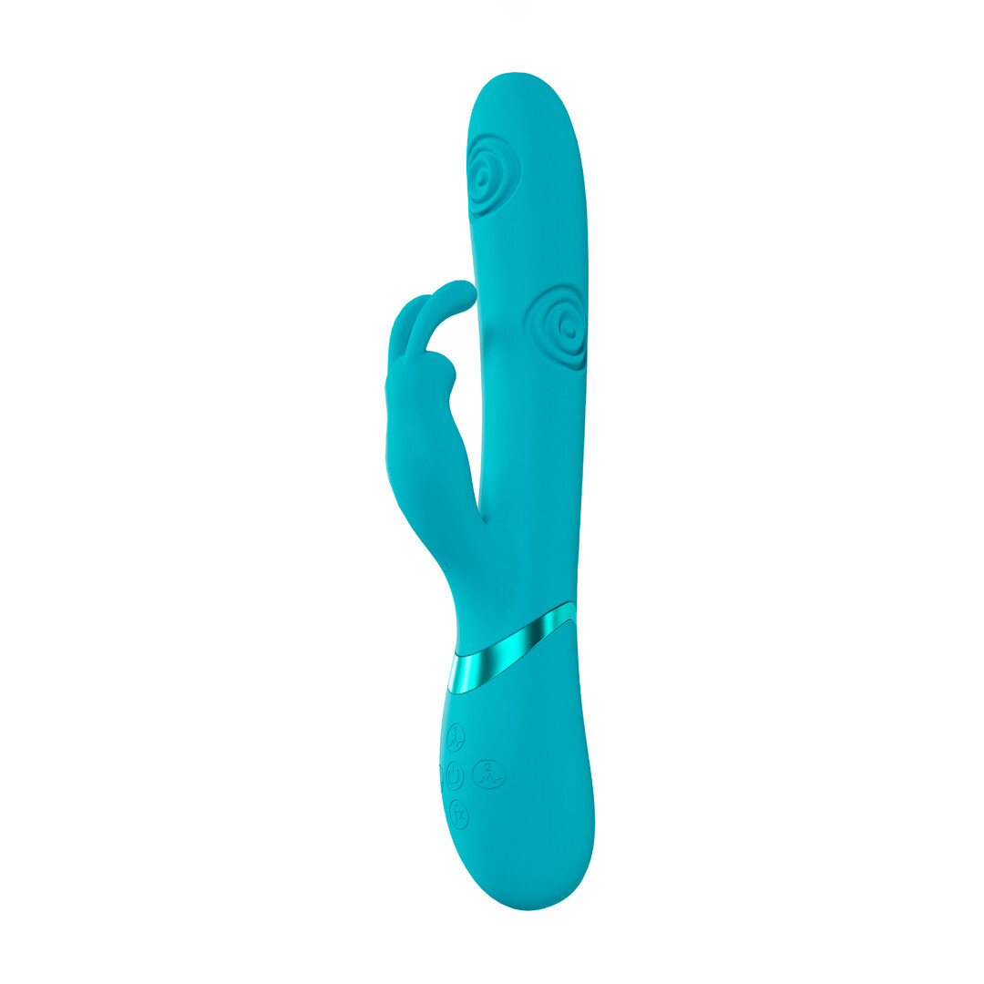 Mimi - G-Spot Vibrerende en Kloppende Konijn - Blauw - Afbeelding 4