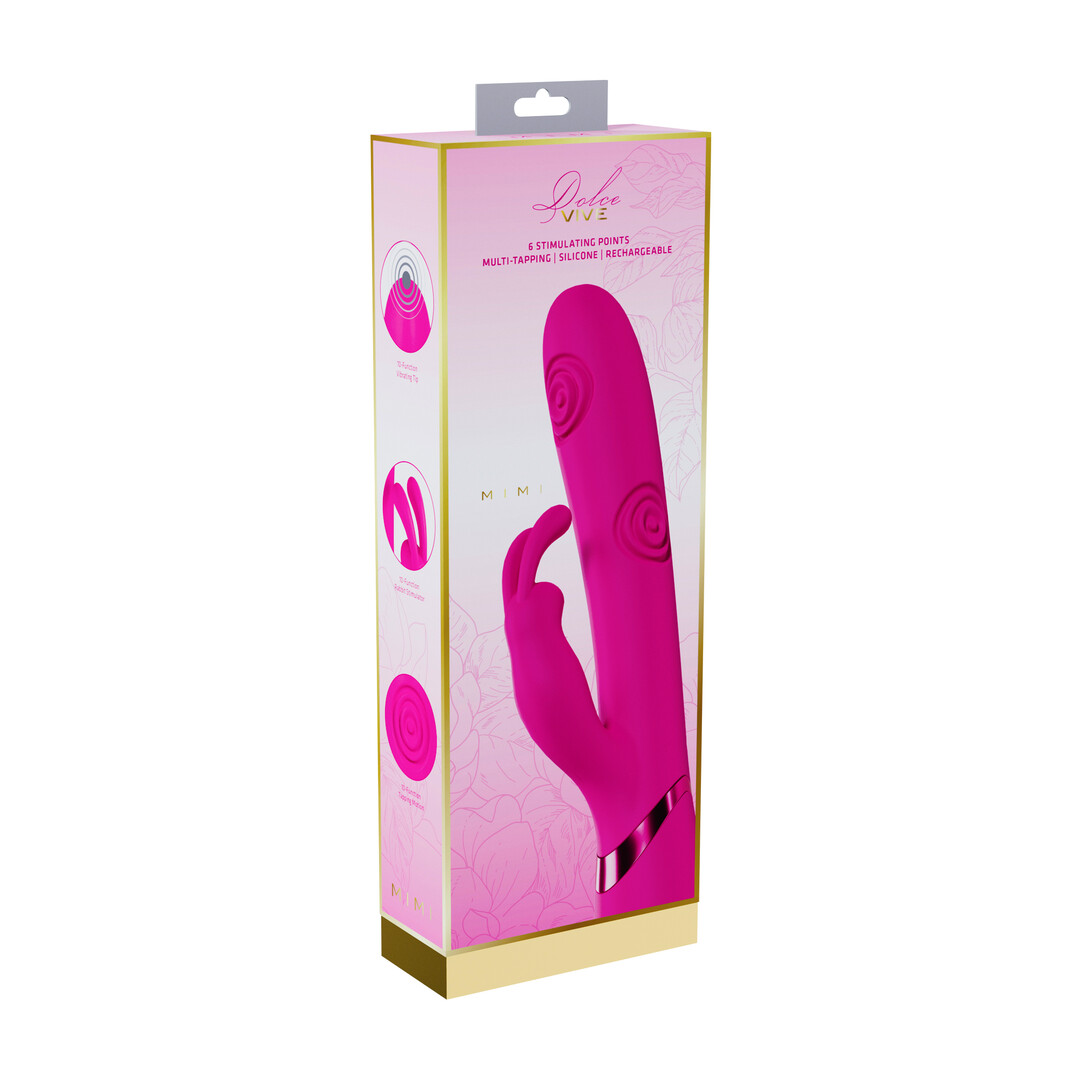 Mimi - G-Spot Vibrerende en Tikkende Konijn - Roze - Afbeelding 2