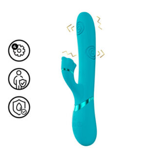 Fiore - G-Spot Air Wave Vibrerende en Kloppende Flared Clitorale Stimulator - Blauw