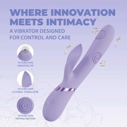 Fronda - G-Spot Vibrerende en Tikken Blad Clitorisstimulator - Lavendel - Afbeelding 6