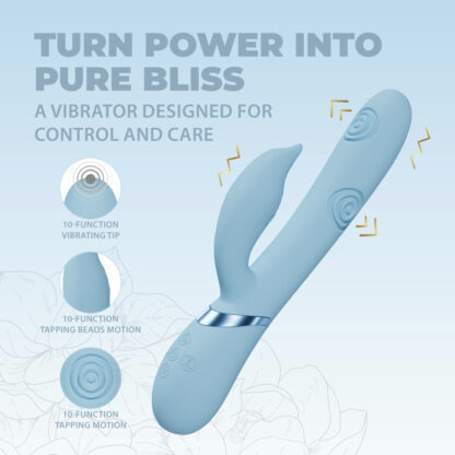 Pallina - G-Spot Vibrerende en Tikken Kralen Clitorisstimulator - Blauw - Afbeelding 6