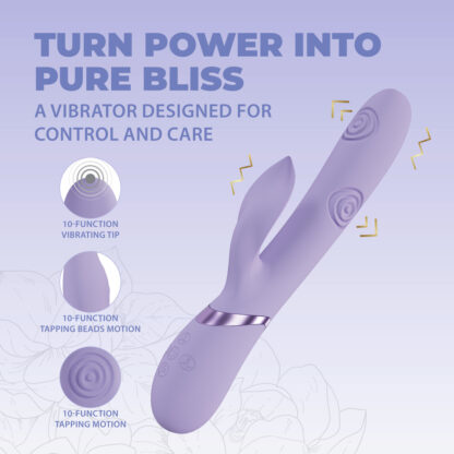 Pallina - G-Spot Vibrerende en Tikken Parels Clitorale Stimulator - Lavendel - Afbeelding 6