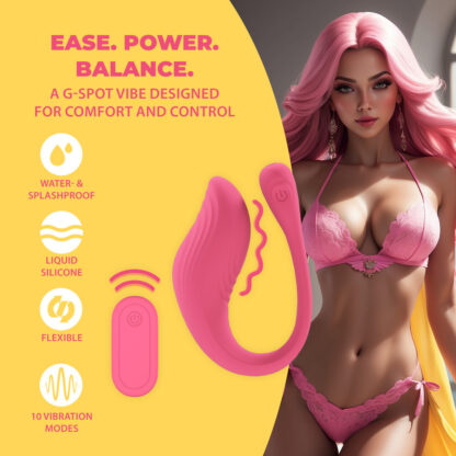 Vibrerende G-Spot Vibe met Afstandsbediening - Roze - Afbeelding 5