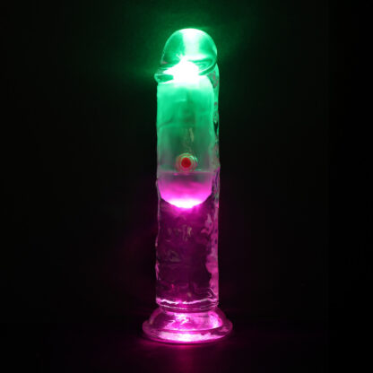 LED Vibrerende Rechte Penis - 6 / 15 cm - Transparant - Afbeelding 6