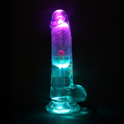 LED Vibrerende Rechte Penis met Ballen - 6 / 15 cm - Transparant - Afbeelding 6