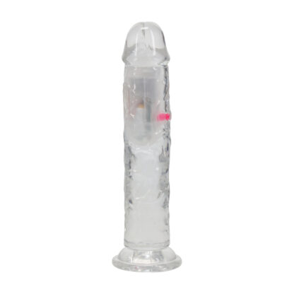 LED Vibrating Straight Cock - 7 / 18 cm - Transparent - Afbeelding 4