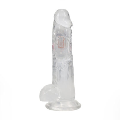 LED Vibrerende Rechte Penis met Ballen - 20 cm - Transparant - Afbeelding 3