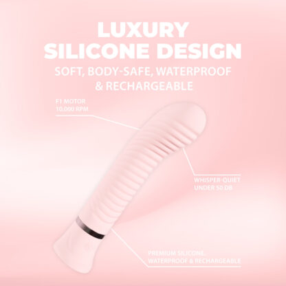 Divine - Geribbelde G-spot Vibe - Roze - Afbeelding 5