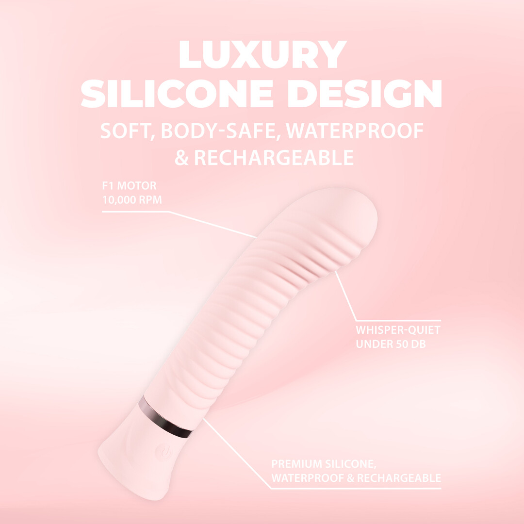 Divine - Geribbelde G-spot Vibe - Roze - Afbeelding 5