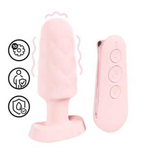 Velvet - Afstandsbediening Vibrerende Plug - Roze