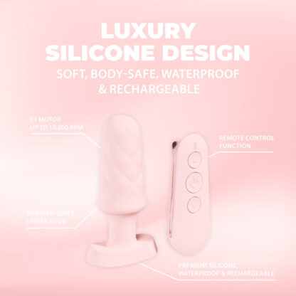 Velvet - Afstandsbediening Vibrerende Plug - Roze - Afbeelding 6