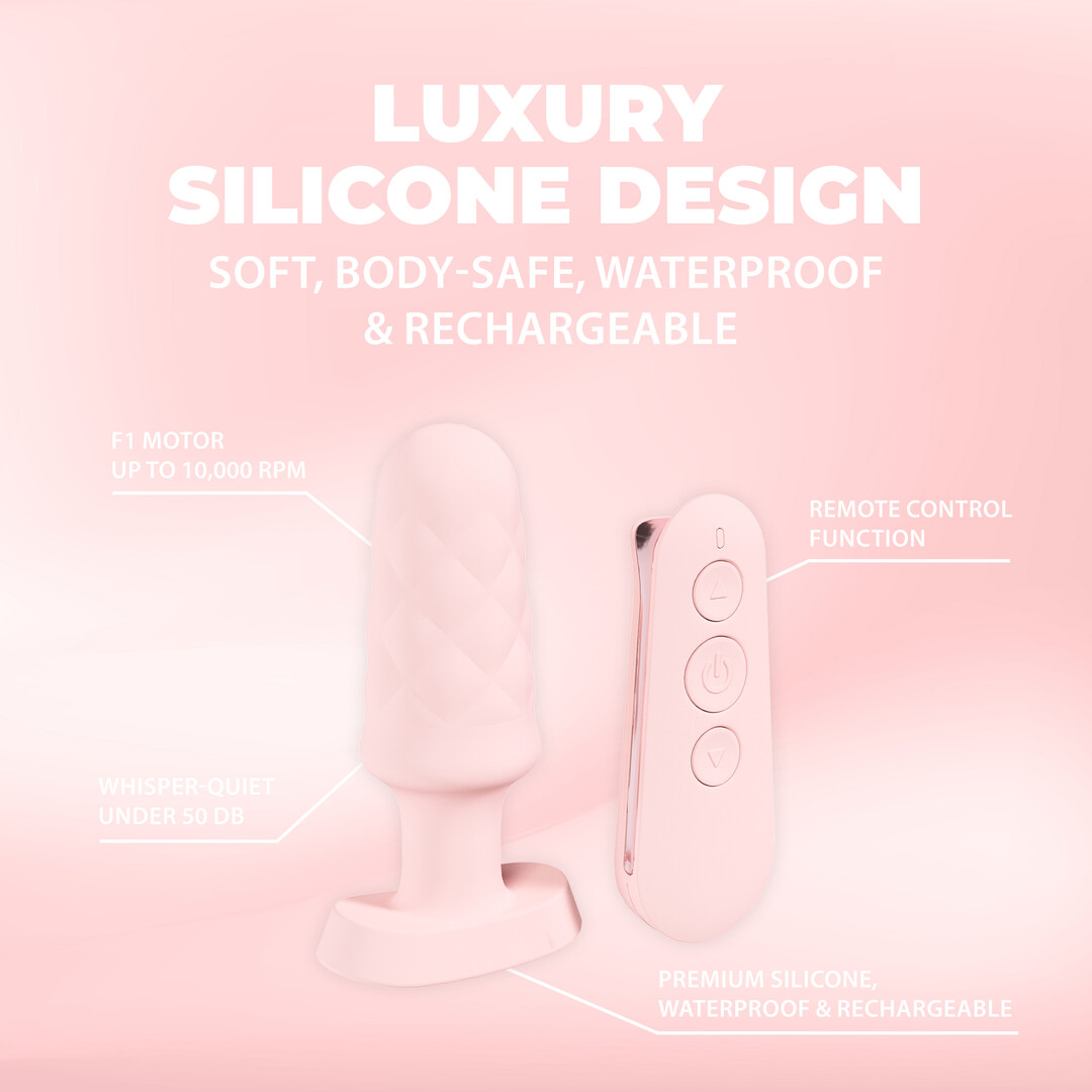Velvet - Afstandsbediening Vibrerende Plug - Roze - Afbeelding 6