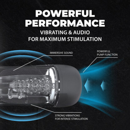 SonicPull - Suction and Vibration Masturbator Pump - Multimedia Enhanced - Gun Metal - Afbeelding 5