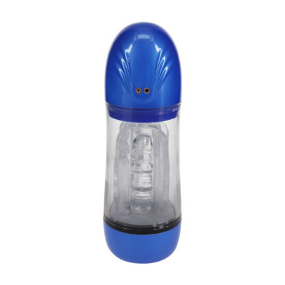 SonicPull - Zuig- en Trillingsmasturbator Pomp - Multimedia Verbeterd - Metallic Blauw - Afbeelding 3