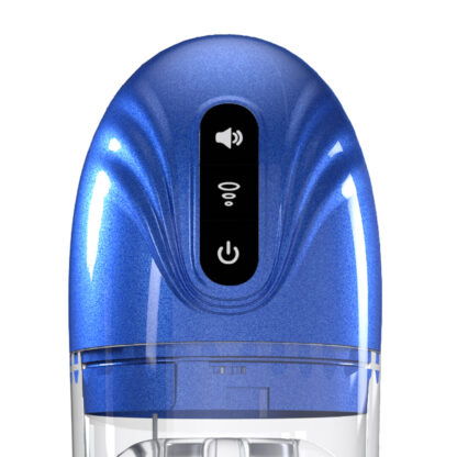 SonicPull - Zuig- en Trillingsmasturbator Pomp - Multimedia Verbeterd - Metallic Blauw - Afbeelding 7