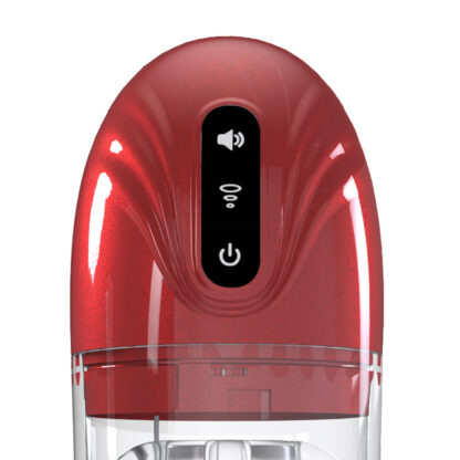 SonicPull - Suction and Vibration Masturbator Pump - Multimedia Enhanced - Metallic Red - Afbeelding 7