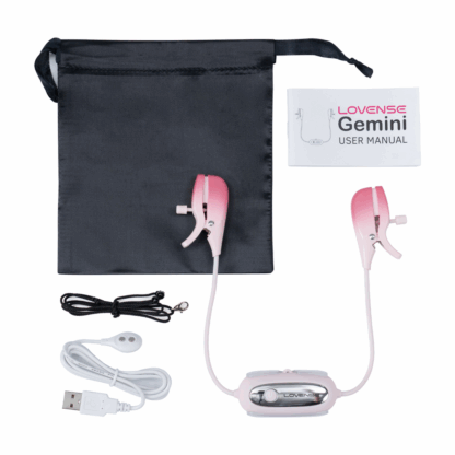 Gemini - App-gestuurde Vibrerende Tepelklemmen - Roze - Afbeelding 7