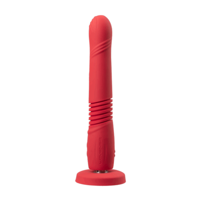 Gravity - App-gestuurde Automatische Duw- en Vibrerende Dildo - Rood - Afbeelding 5