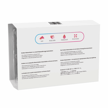 Kraken - 6 Pack - Zachte Rekbare Ei Masturbator - Wit - Afbeelding 3