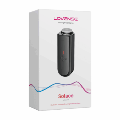 Solace - App-gestuurde Automatische Duwende Mannenmasturbator - Zwart - Afbeelding 2