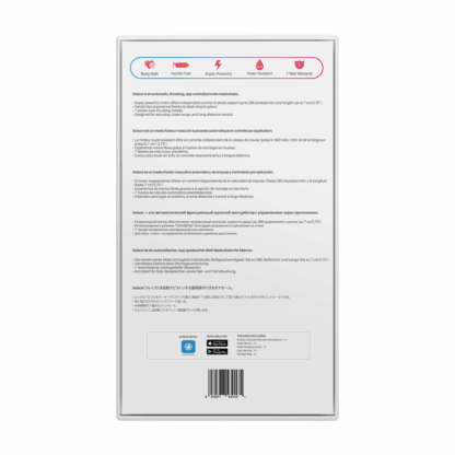 Solace - App-gestuurde Automatische Duwende Mannenmasturbator - Zwart - Afbeelding 3