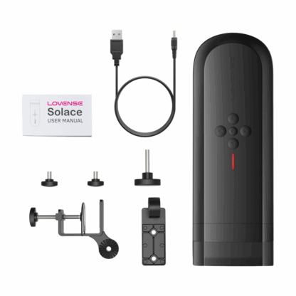 Solace - App-gestuurde Automatische Duwende Mannenmasturbator - Zwart - Afbeelding 7