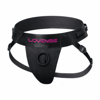 Strapless Harnas voor Lapis Dubbel Eind Vibrerende Strap-on - Zwart/Roze