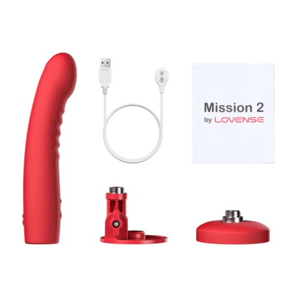 Mission 2 - Vibrerende Zuigcup Dildo met Touch-Sense - Rood - Afbeelding 6