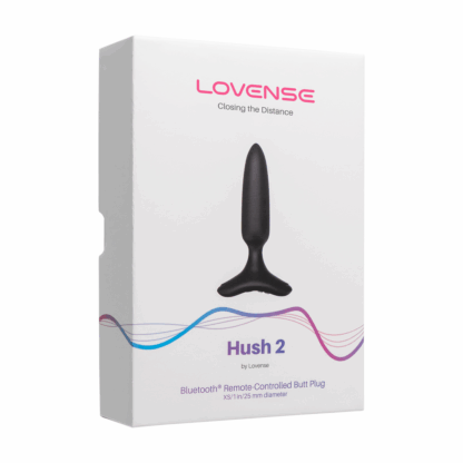 Hush 2 - App-bestuurde Vibrerende Buttplug - 1 / 2,5 cm - Zwart - Afbeelding 2