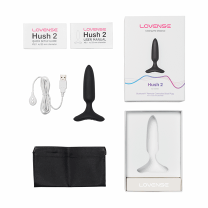 Hush 2 - App-bestuurde Vibrerende Buttplug - 1 / 2,5 cm - Zwart - Afbeelding 5