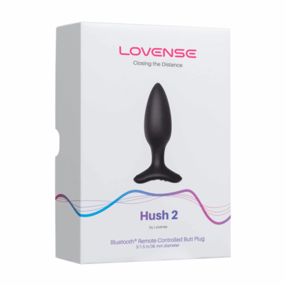 Hush 2 - App-bestuurde Vibrerende Buttplug - 1,5 / 3,8 cm - Zwart - Afbeelding 2