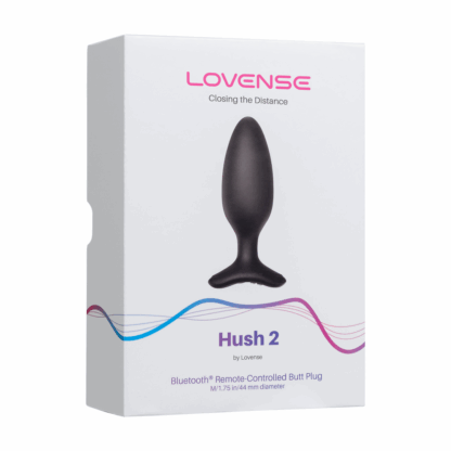 Hush 2 - App-bestuurde Vibrerende Buttplug - 1,75 / 4,4 cm - Zwart - Afbeelding 2