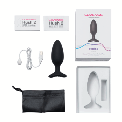 Hush 2 - App-bestuurde Vibrerende Buttplug - 1,75 / 4,4 cm - Zwart - Afbeelding 5