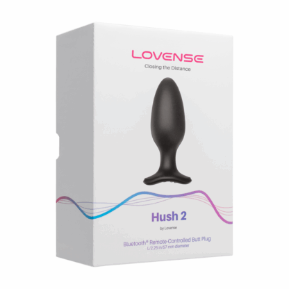 Hush 2 - App-bestuurde Vibrerende Anale Plug - 2,25 / 5,7 cm - Zwart - Afbeelding 2