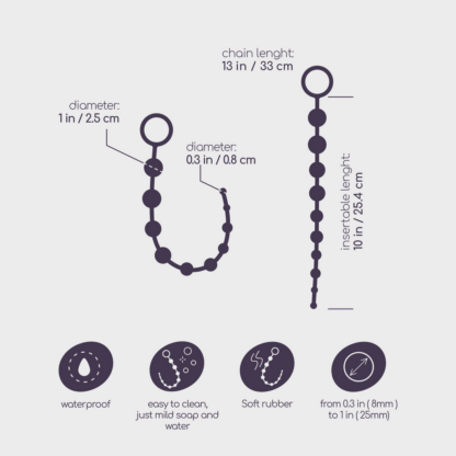 Basis Anale Kralen - 10 Kralen Ketting - Roze - Afbeelding 5