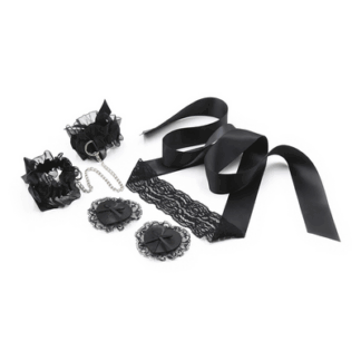 Lace Me Up - Bondage Lacy Set - Zwart