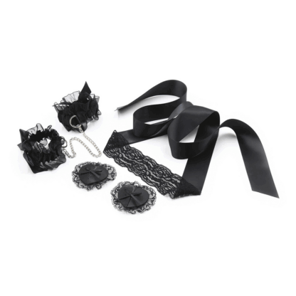 Lace Me Up - Bondage Lacy Set - Zwart - Afbeelding 6