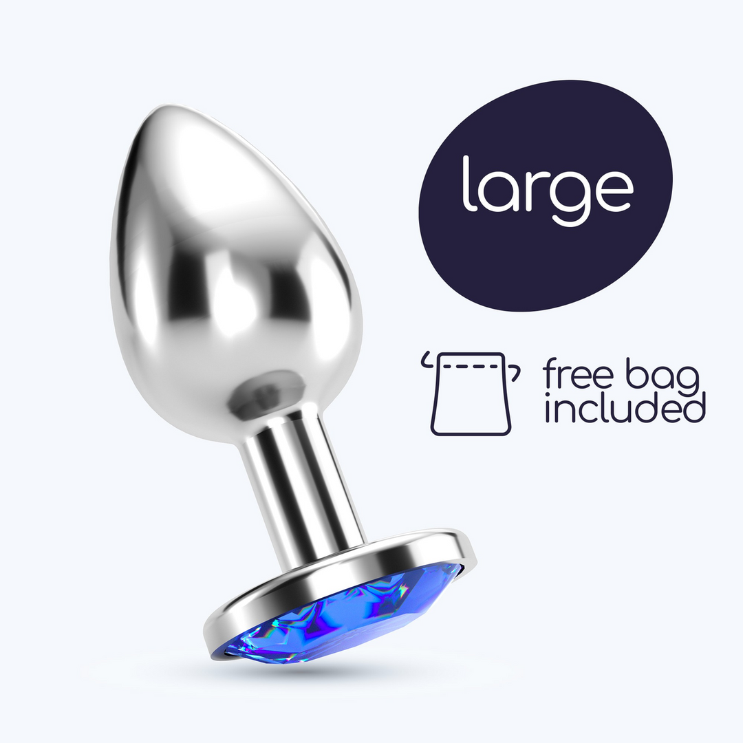 Bijou - Anale Sieraad Plug - Groot - Blauw - Afbeelding 7
