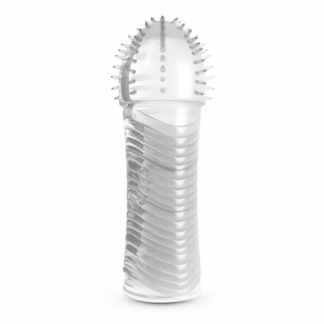 Geribbelde Penis Sleeve - Transparant