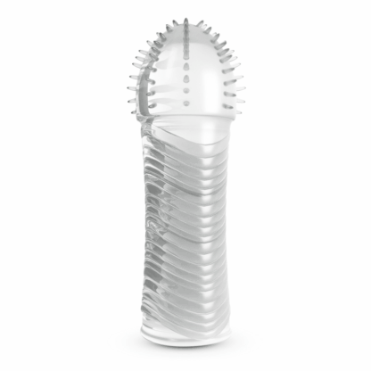 Geribbelde Penis Sleeve - Transparant - Afbeelding 6