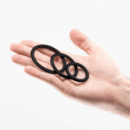 Daltons - Siliconen Cockring Set - Zwart - Afbeelding 7