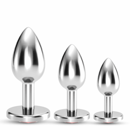 Bijou - Anal Train Trio - 3 Jewel Plugs - Rood - Afbeelding 3