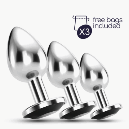 Bijou - Anal Train Trio - 3 Jewel Plugs - Zwart - Afbeelding 6