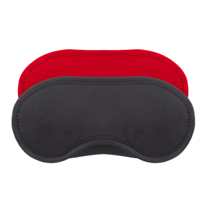 Satin Oogmaskers - Twin Pack - Zwart/Rood - Afbeelding 6