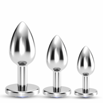 Bijou - Anal Wet Train Trio - 3 Jewel Plugs - Blauw - Afbeelding 3