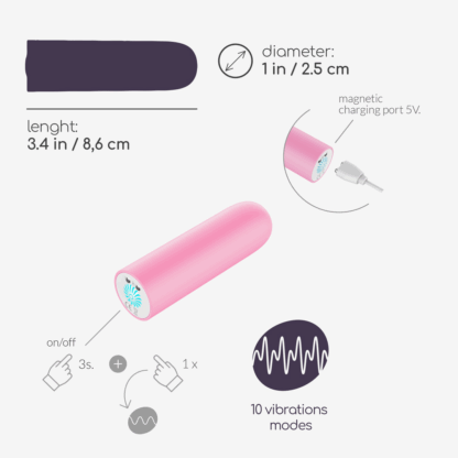 Quackers - USB Oplaadbare Vibrerende Bullet - Roze - Afbeelding 7